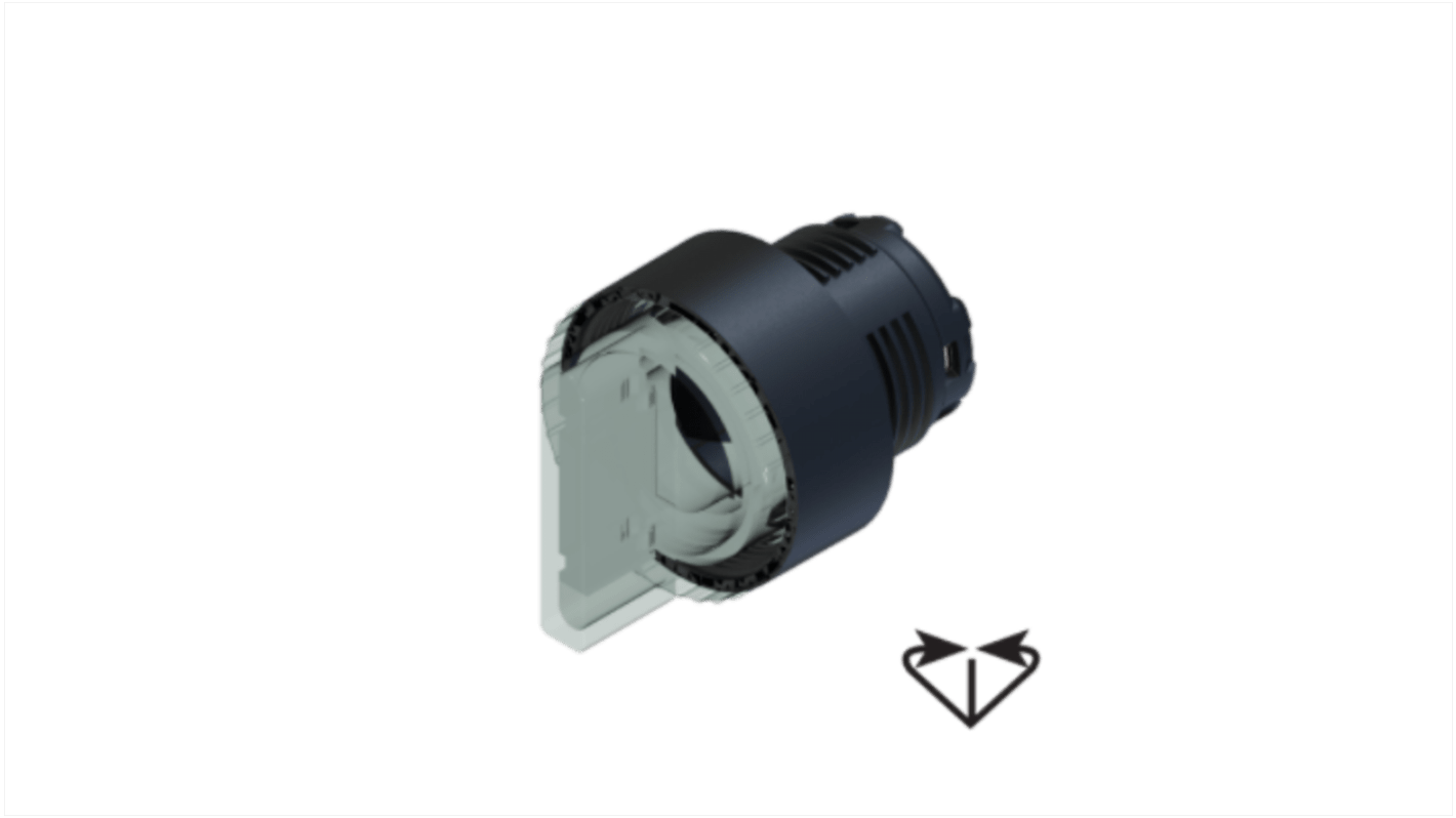 Cabezal de interruptor de llave RS PRO, 3 Posiciones, Retorno por resorte de izquierda y derecha