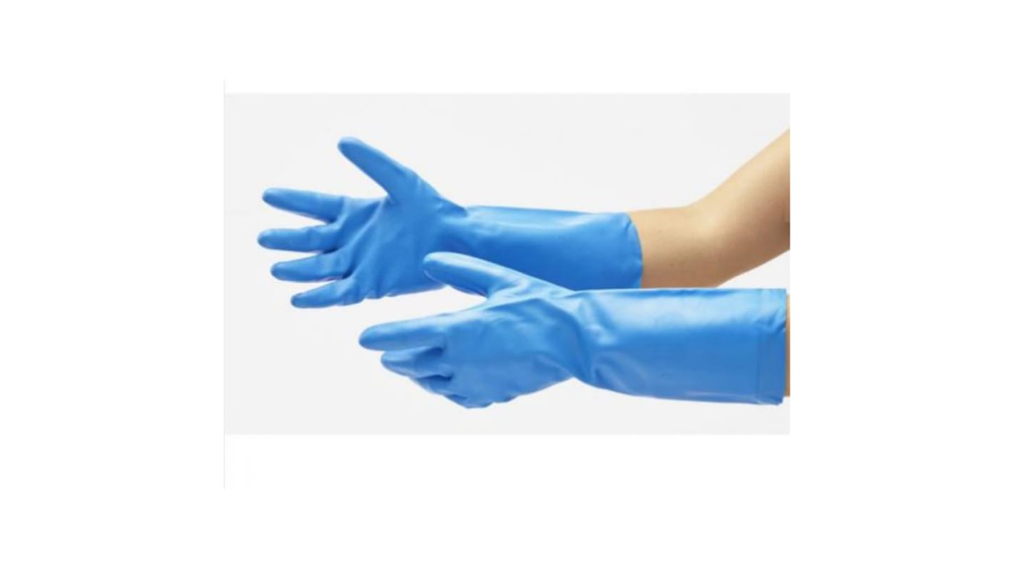 Pro Fit Blue Nitrile Oil Resistant Gloves, Size 8