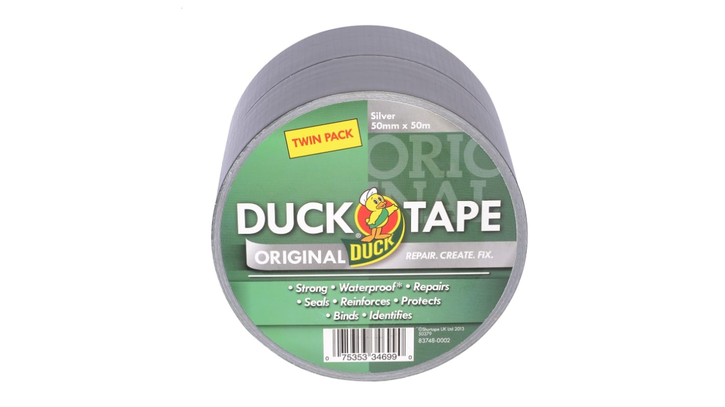 DUCK TAPE 银色管道胶带, 50mm宽, 0.17mm厚, 211115