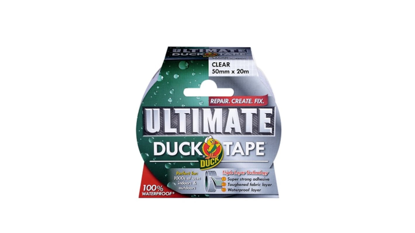 DUCK TAPE 透明管道胶带, 50mm宽, 0.23mm厚, 222150