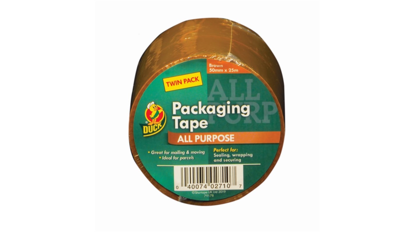 DUCK TAPE 224530 Paketband, PP, bronzefarben, Stärke 0.06mm, 50mm x 25m
