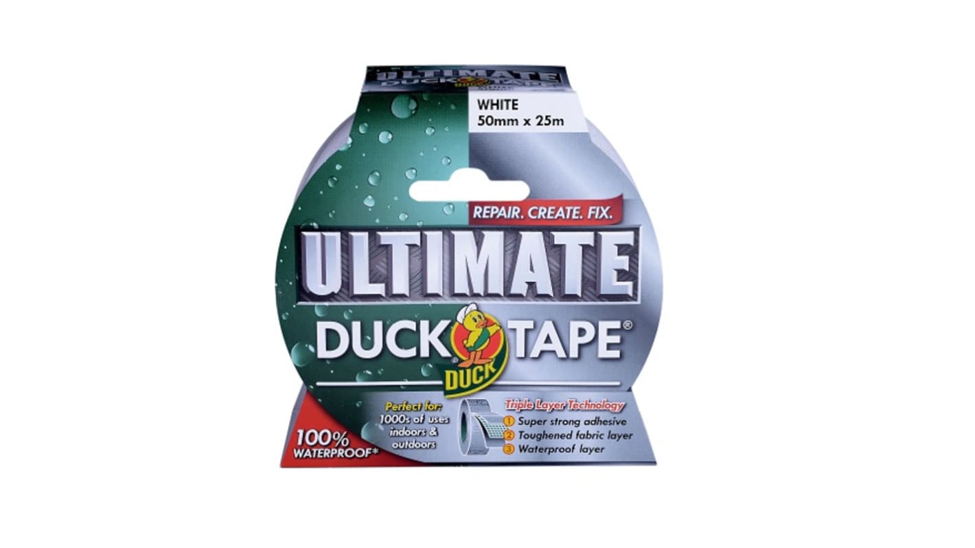 DUCK TAPE 白色管道胶带, 50mm宽, 0.23mm厚, 232160