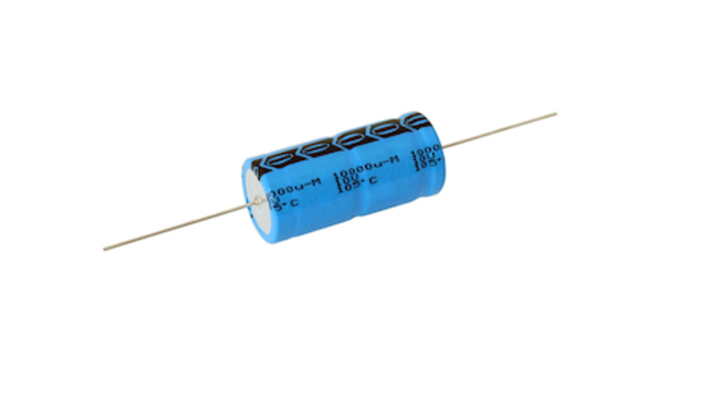 Vishay 2200μF Aluminium Electrolytic Capacitor 63V dc, Axial, Through Hole - MAL212518222E3