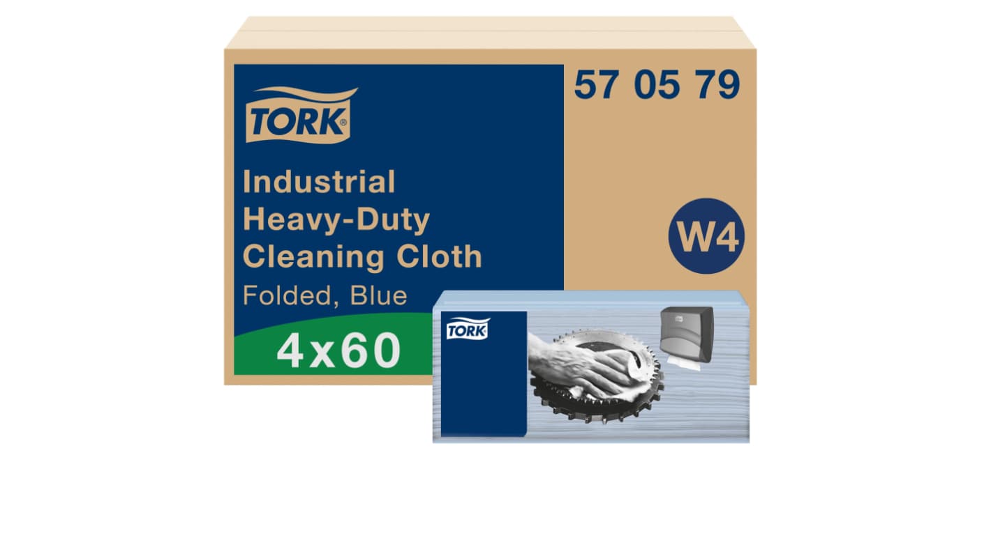 Panni  per uso ripetuto in Non Woven Fabric Tork 41.5 x 35.5, col. Blu, Scatola da 60
