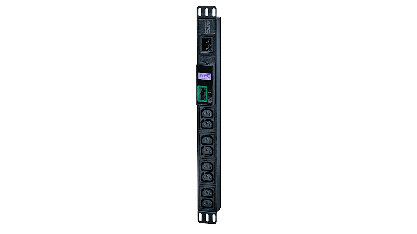 APC 8位电源分配器, IEC C13, 机架安装, 2.5m线长