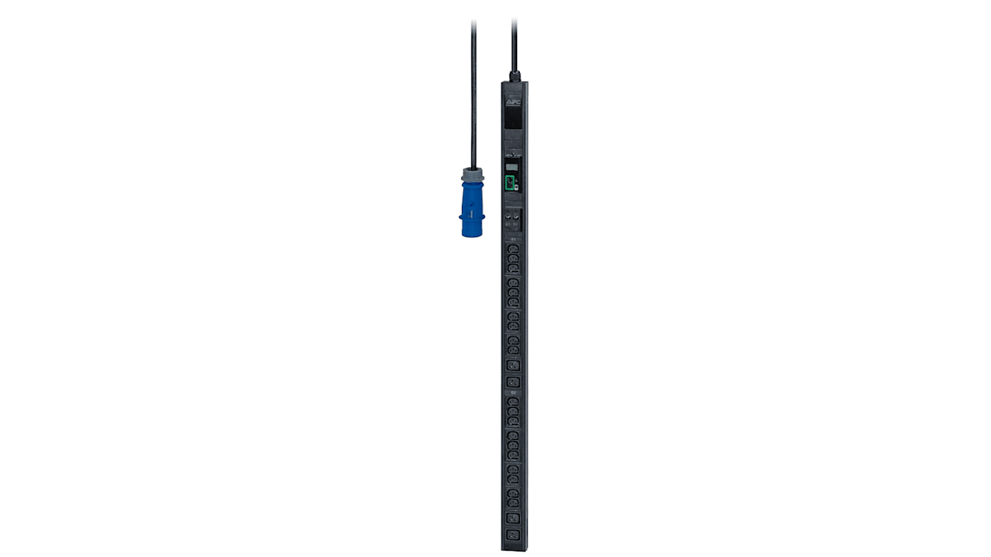 APC 24位电源分配器, IEC C13, IEC C19, IEC 60309 32A, 机架安装, 3m线长