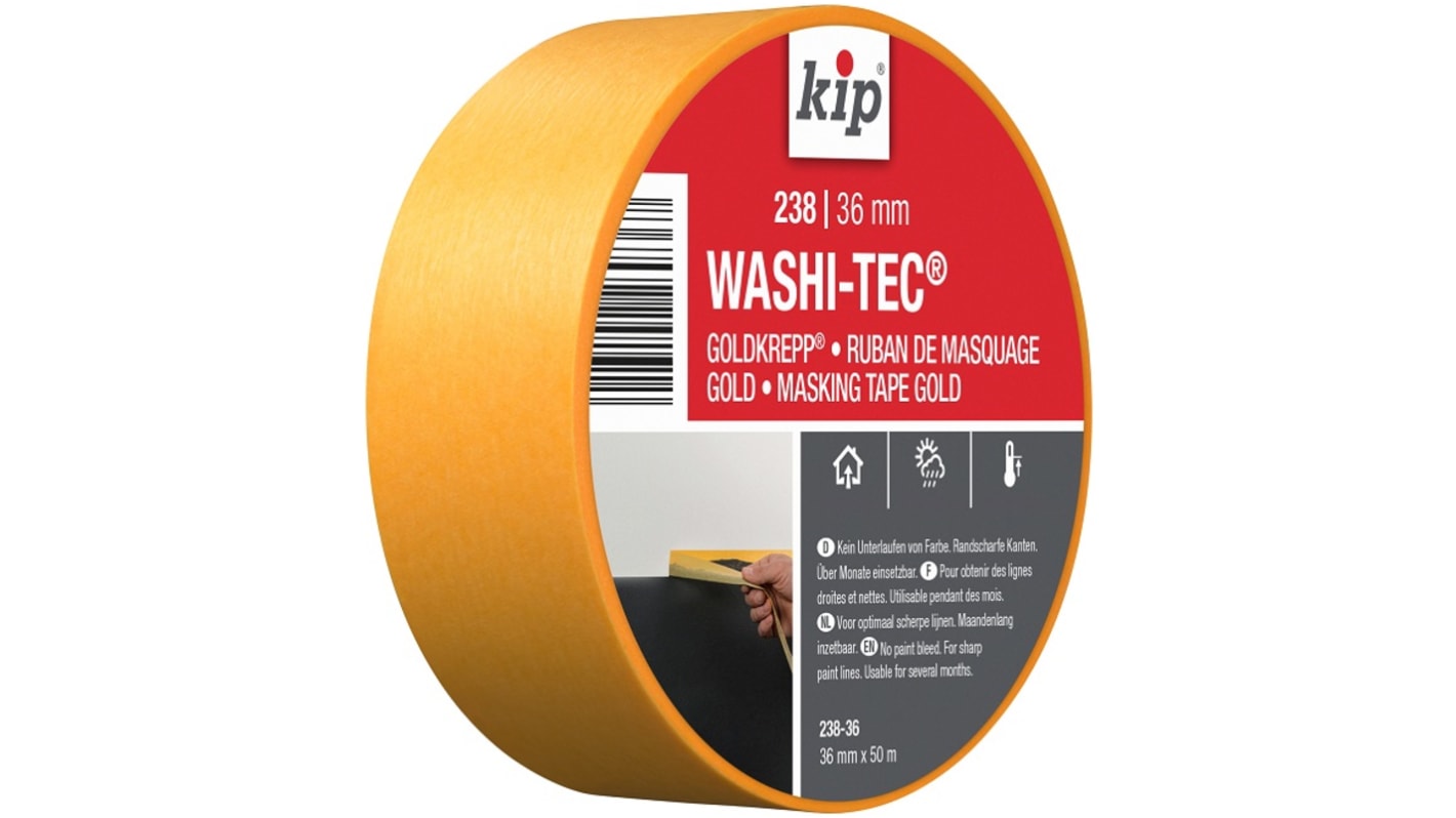 KIP 238-36 Gold Masking Tape 36mm x 50m