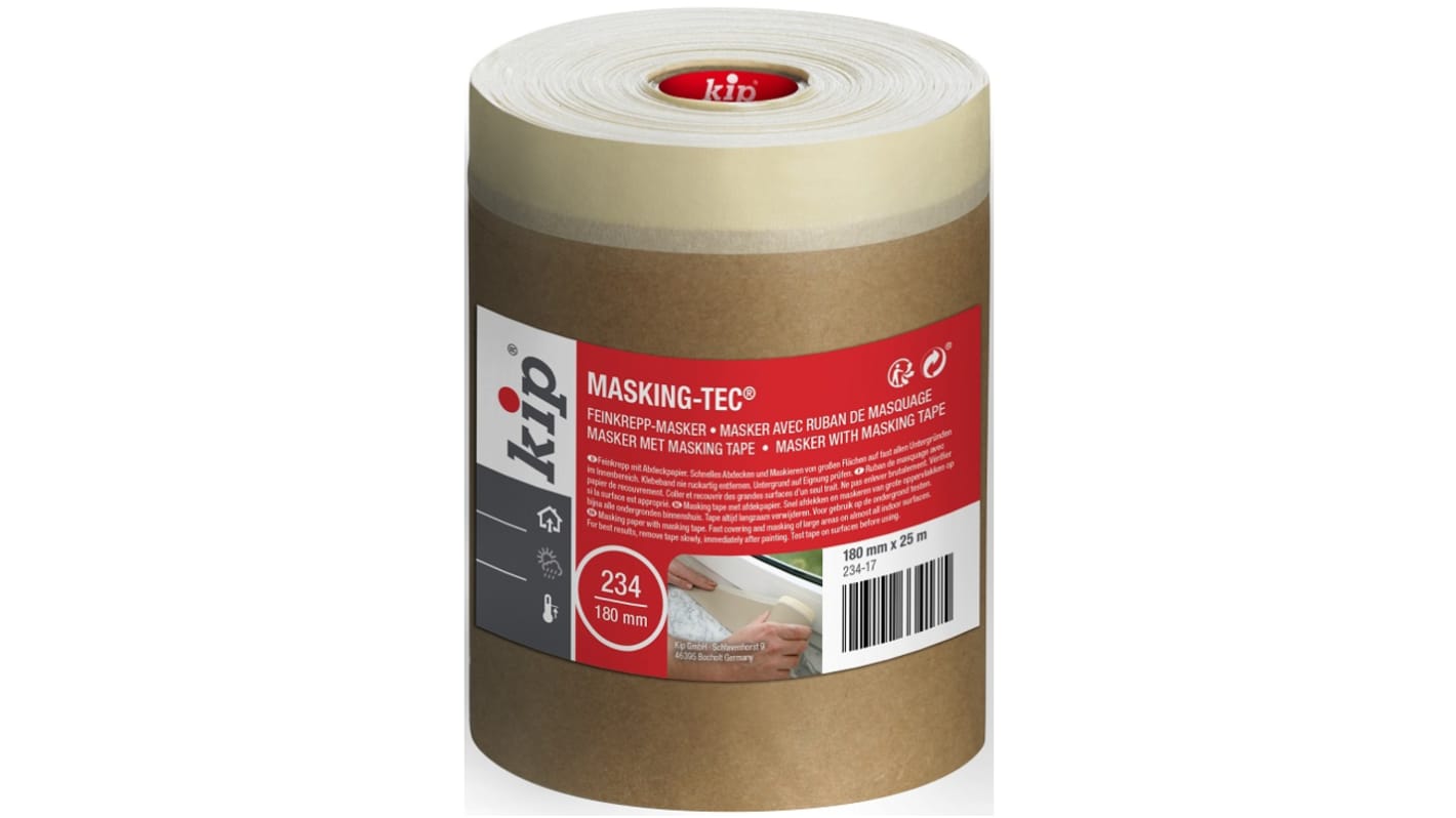 Taśma maskująca KIP szerokość: 180mm Papierowe Beżowy