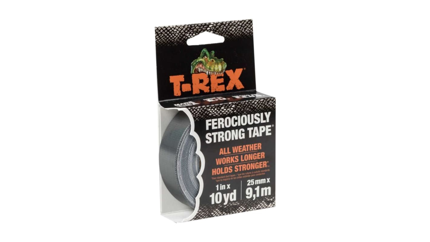 T-REX 黑色管道胶带, 25mm宽, 1.49mm厚, 241330