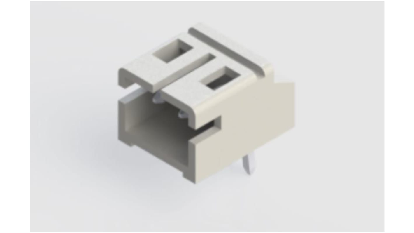 Conector macho para PCB Ángulo de 90° EDAC serie 140 de 2 vías, 1 fila, paso 2.0mm, Montaje en orificio pasante