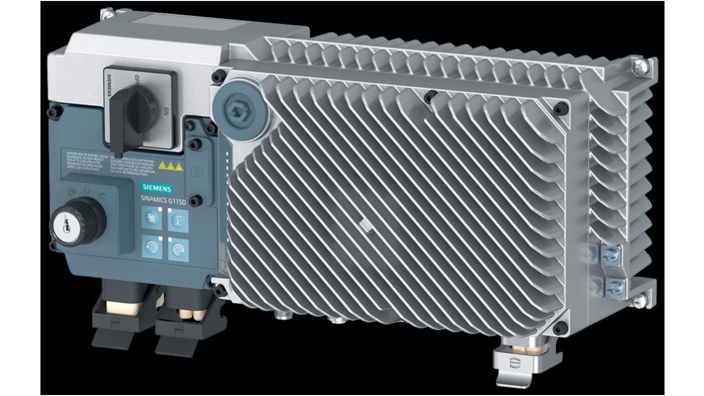 Variador de frecuencia Siemens serie SINAMICS G115D, 0,55 kW, 380 → 480 V., 1, 3 fases, 1,7 A, 0 → 240