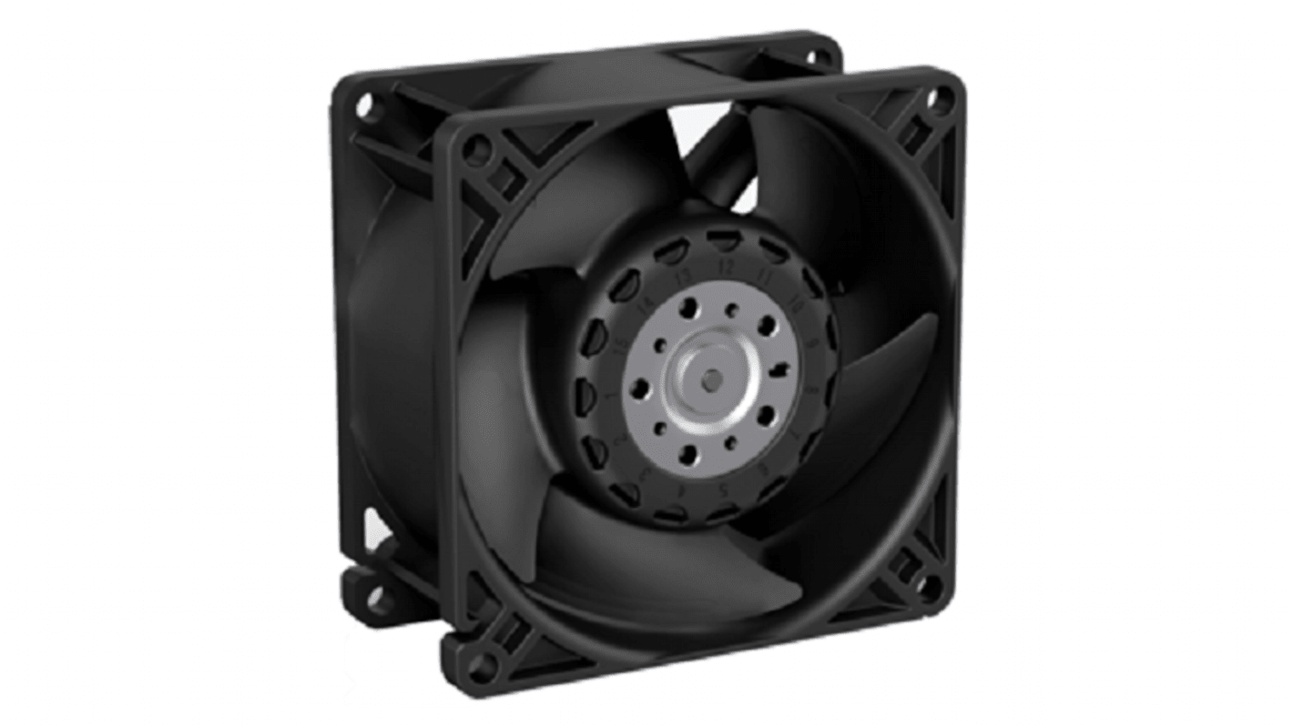 ebm-papst Axial Fan, 48 V dc, DC Operation, 220m³/h, 48W, 1A Max, 80 x 80 x 38mm