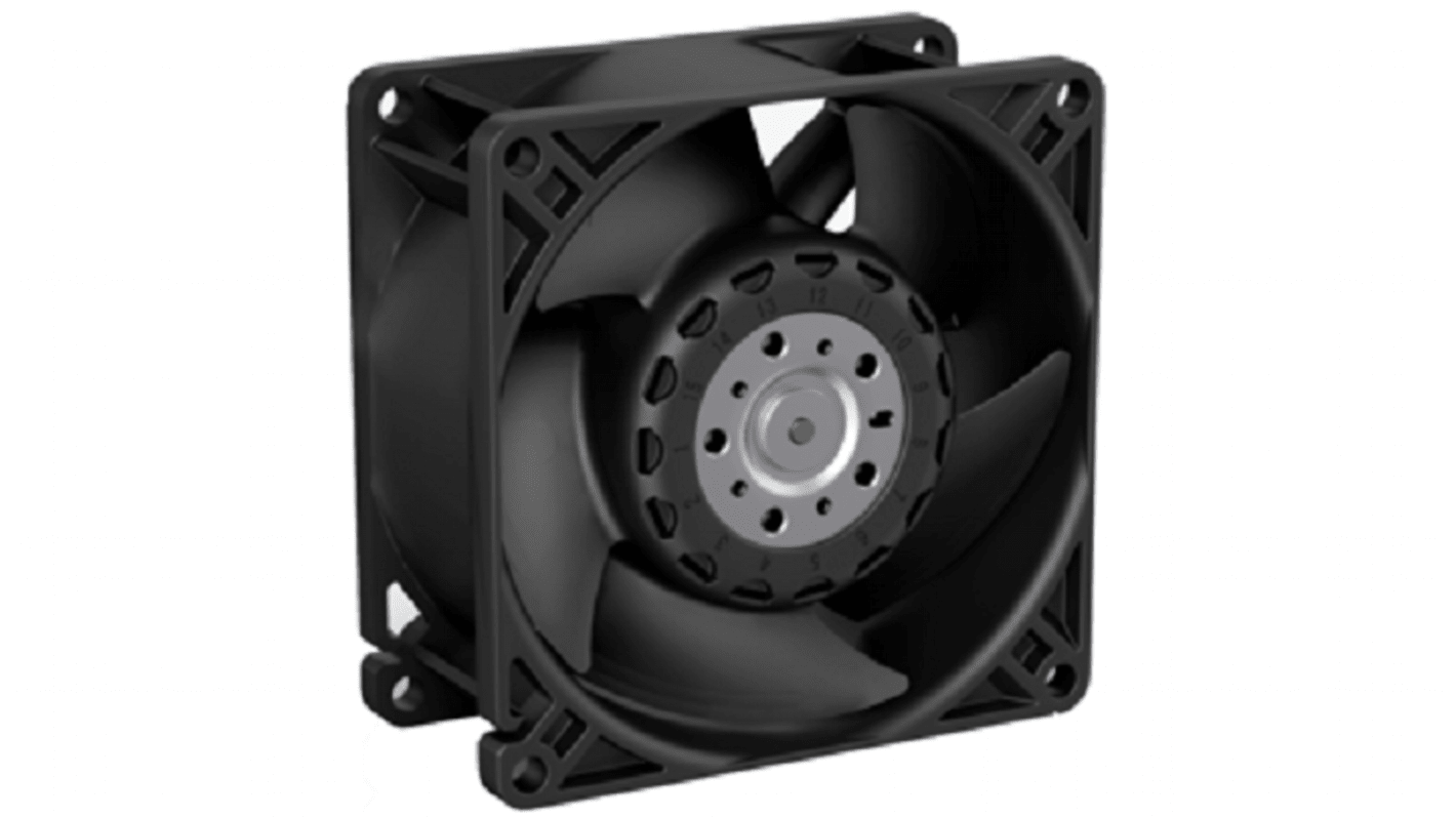 ebm-papst Axial Fan, 12 V dc, DC Operation, 178m³/h, 26W, 2.17A Max, 80 x 80 x 38mm