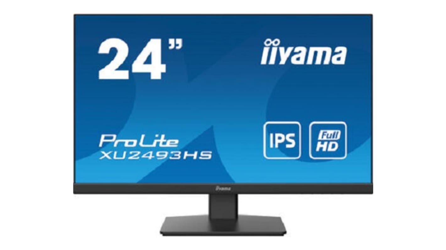 Monitor komputera, Czarny, 24cal, 1920 x 1080 Pixels ProLite XU2493HS-B4, iiyama
