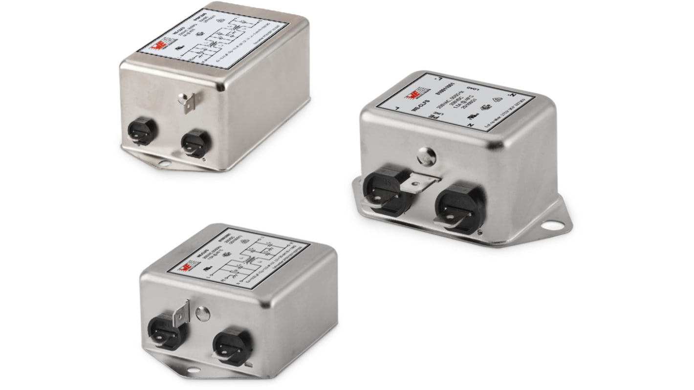 Wurth Elektronik 单相EMC滤波器, 1.5A, 250V, 底盘安装, 螺钉接端, WE-CLFS系列