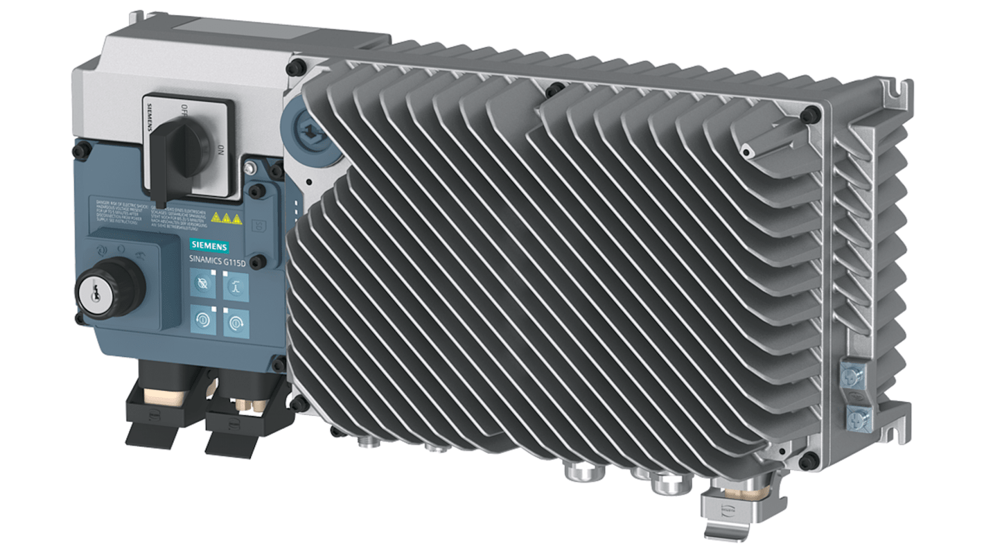 Conversor Siemens serie SINAMICS G115D, 2,2 kW, 380 → 480 V., 3 fases, 5,18 A., 550Hz