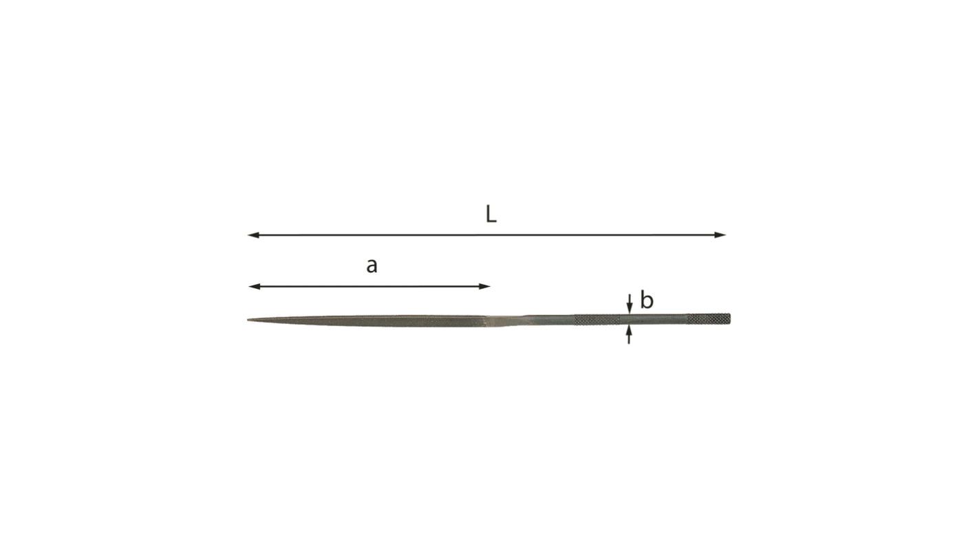 Lima ad ago Usag Triangolare, Secondo taglio, L. 160mm, 5 pezzi