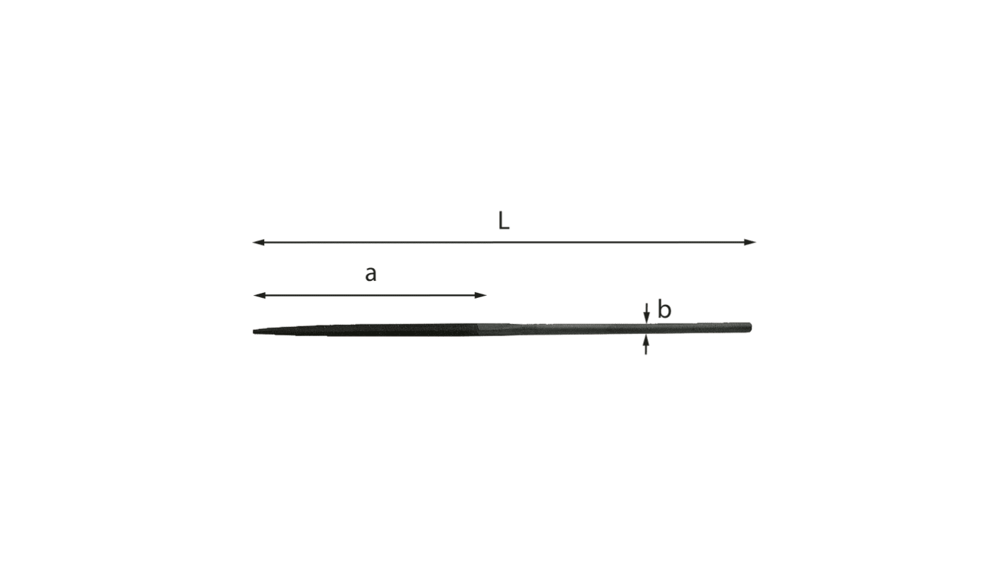 Lima ad ago Usag quadrata, Secondo taglio, L. 160mm, 5 pezzi