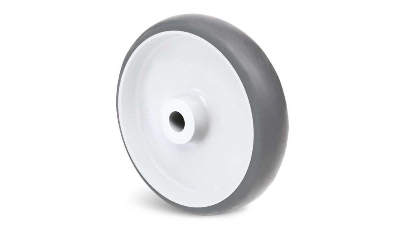 Guitel Hervieu Grey Thermoplastic Rubber Quiet Operation Trolley Wheel, 60kg