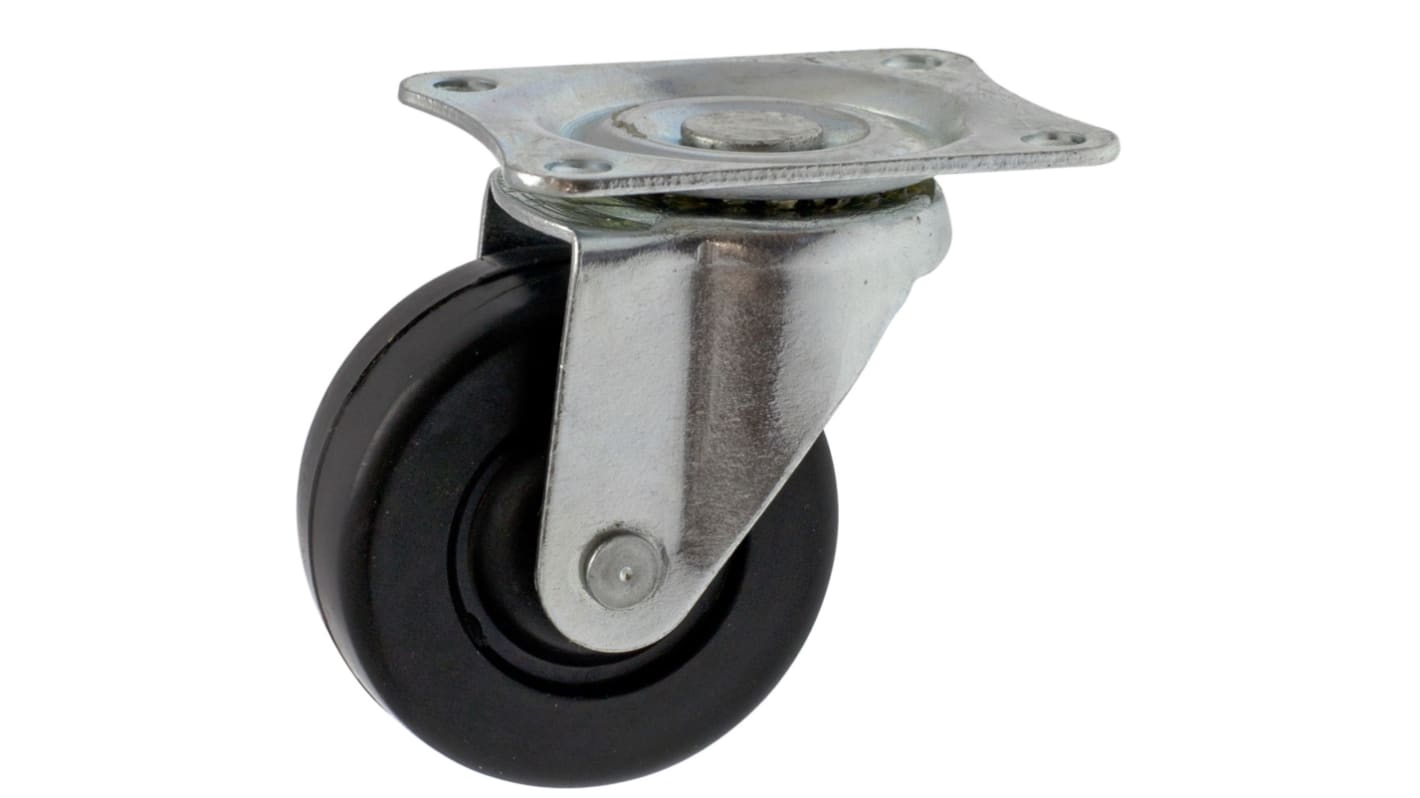 Roulette industrielle Pivotante Guitel Hervieu, Acier zingué, Ø 65mm, 35kg