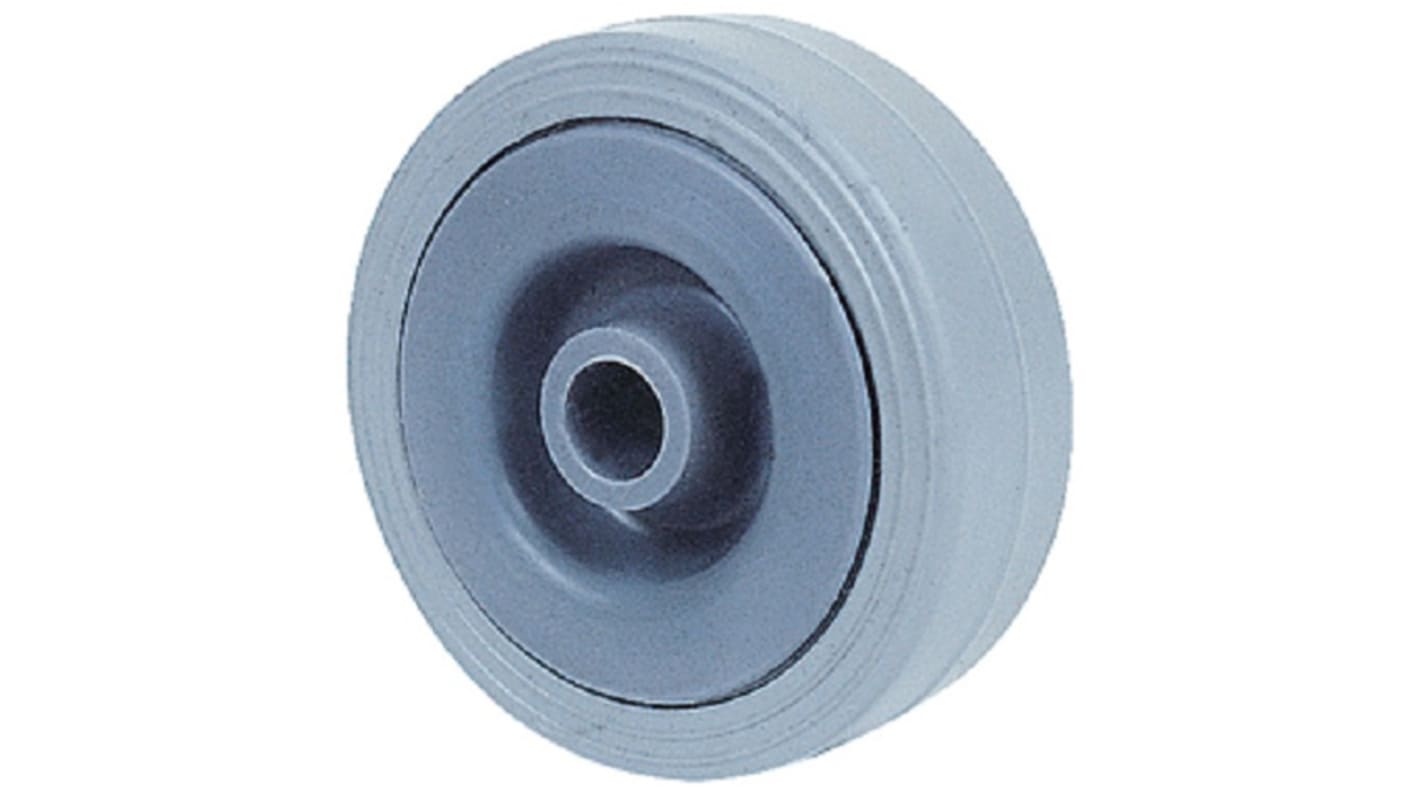Kółko do wózka, Lite, Thermoplastic Rubber, Szary, obc.: 30kg, śred.: 42mm, szer.: 18mm