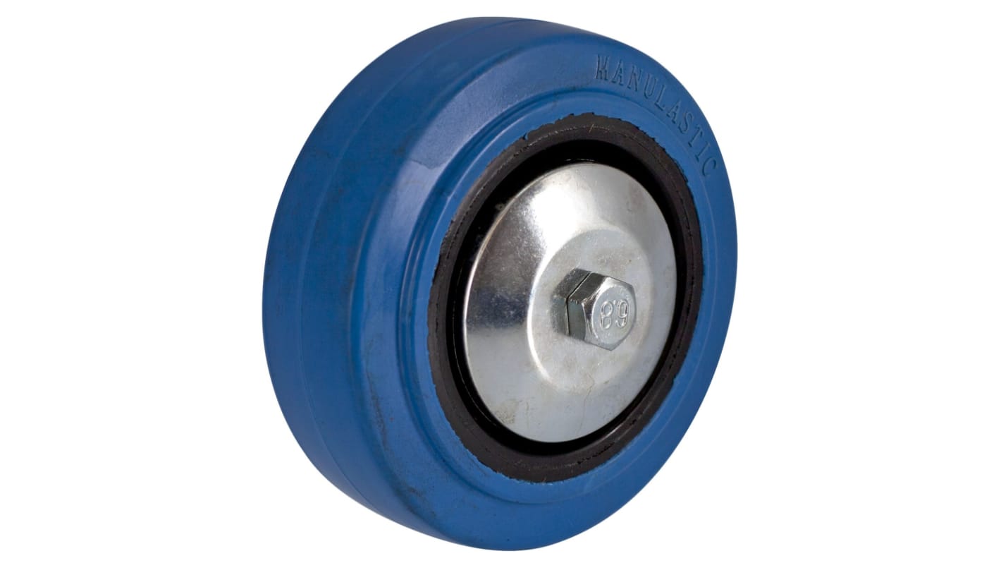 Guitel Hervieu Black, Blue Rubber Quiet Operation Trolley Wheel, 150kg