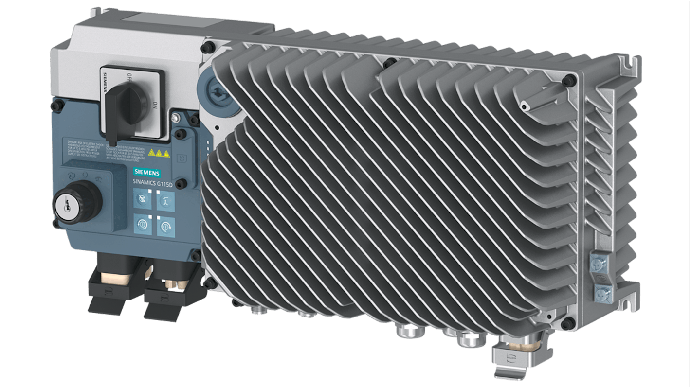 Conversor Siemens serie SINAMICS G115D, 2,2 kW, 380 → 480 V., 3 fases, 5,18 A., 550Hz