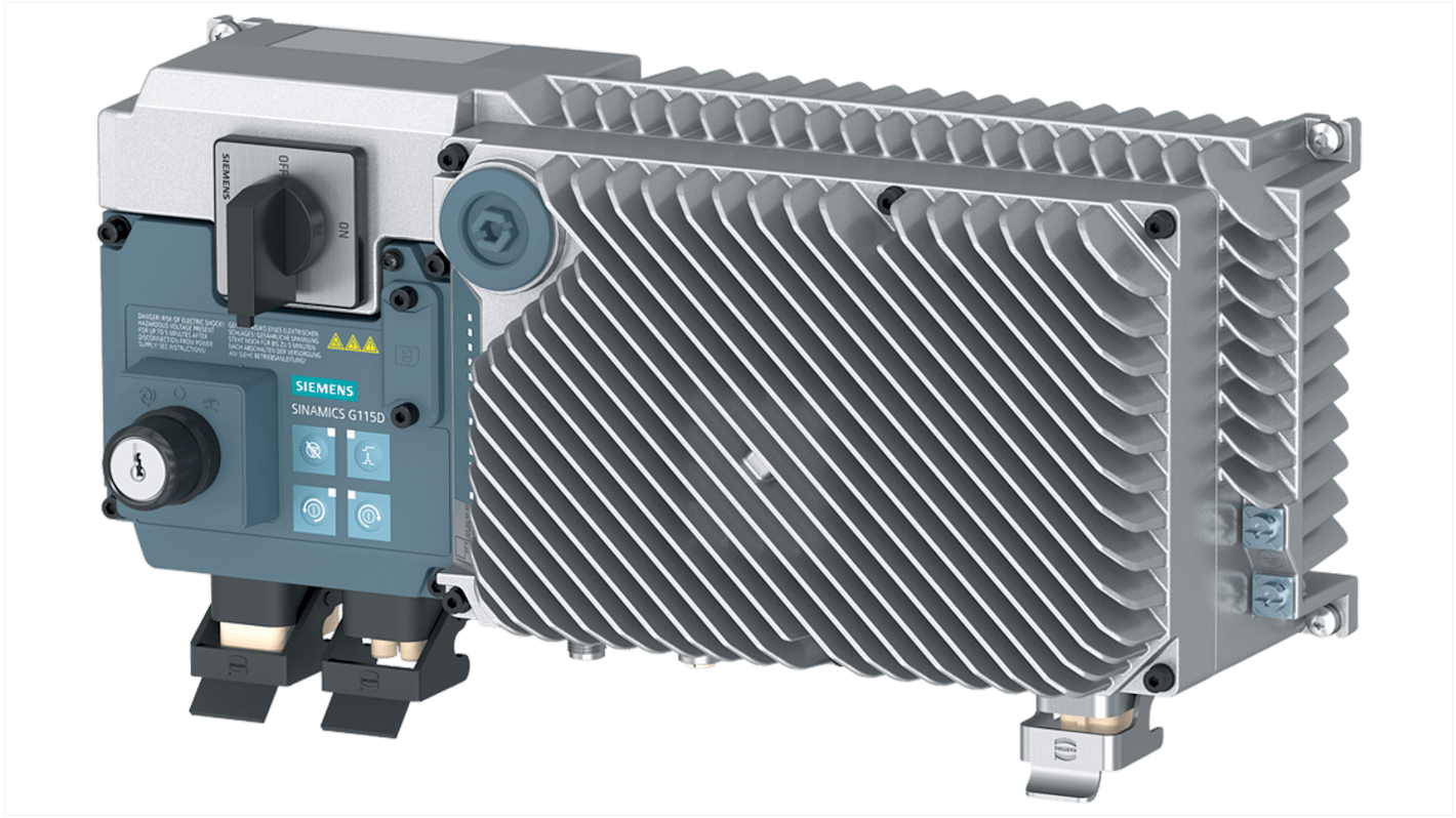 Conversor Siemens serie SINAMICS G115D, 1,1 kW, 380 → 480 V., 3 fases, 2,69 A., 550Hz