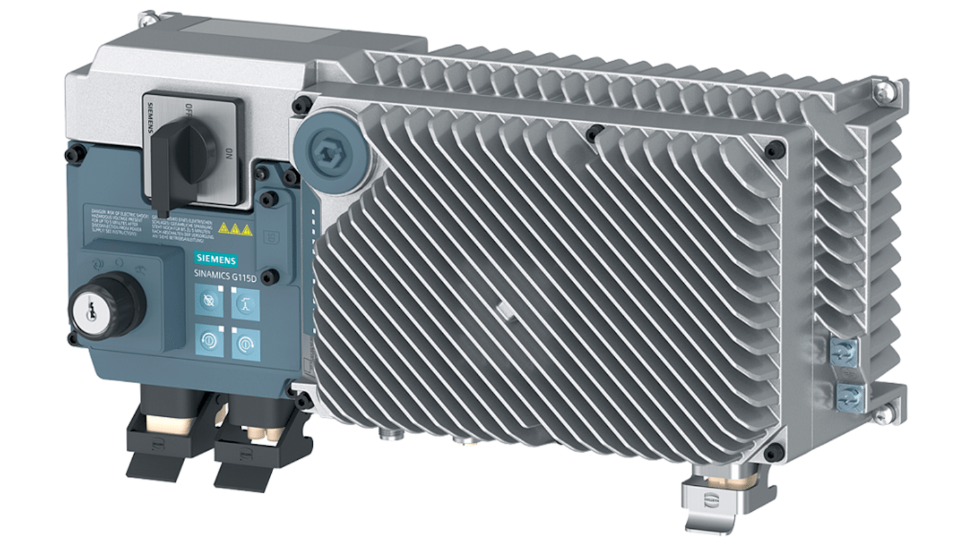 Variador de frecuencia Siemens serie SINAMICS G115D, 1,5 kW, 380 → 480 V., 3 fases, 4,1 A, 0 → 550Hz