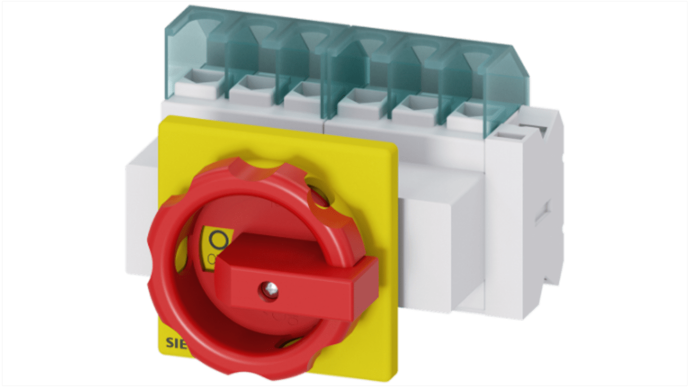 Siemens 6P Pole Panel Mount Non-Fused Switch Disconnector - 25A Maximum Current, 9.5kW Power Rating, IP65