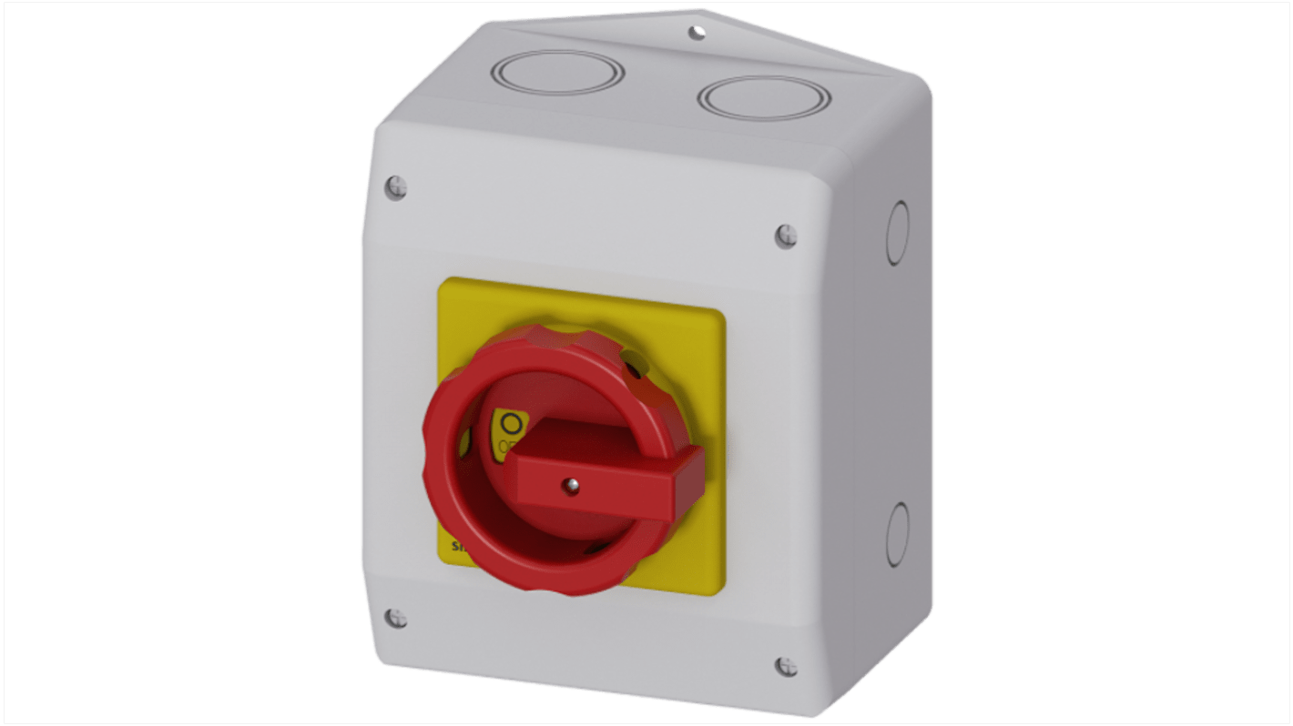Siemens 6P Pole Panel Mount Non-Fused Switch Disconnector - 25A Maximum Current, 9.5kW Power Rating, IP65