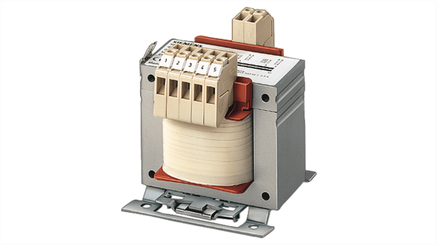 Transformador de montaje en panel de carril DIN Siemens, 2 x 115V, 400VA, 1 salida