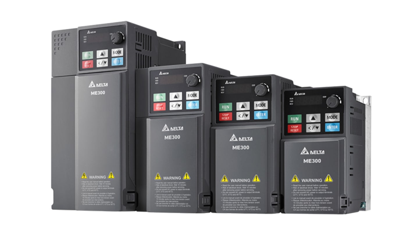Delta Electronics 0.4 kW三相变频器, 460 V, 1.5 A, 599Hz, ME300系列