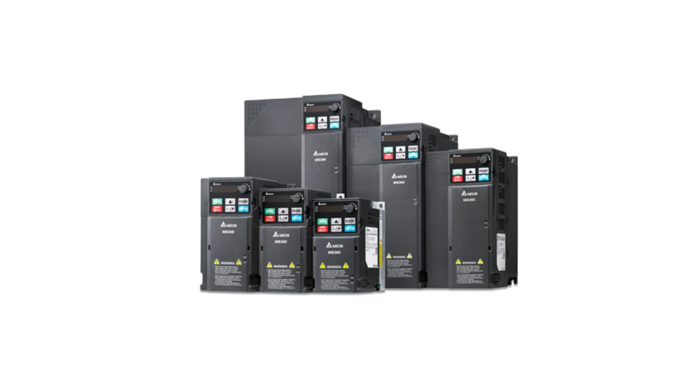 Delta Electronics 0.75 kW三相变频器, 460 V, 2.7 A, 599Hz, MS300系列