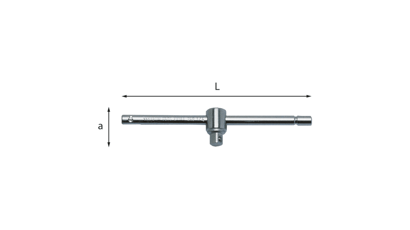 Manico a T Usag, attacco Quadrato da 3/8 in, lunghezza 200 mm