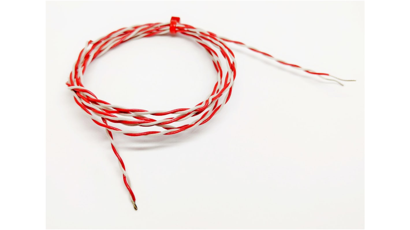 Termopar tipo K RS PRO, Ø sonda 1/0.2mm x 1m, temp. máx +250°C, cable de 1m, conexión Extremo de cable pelado
