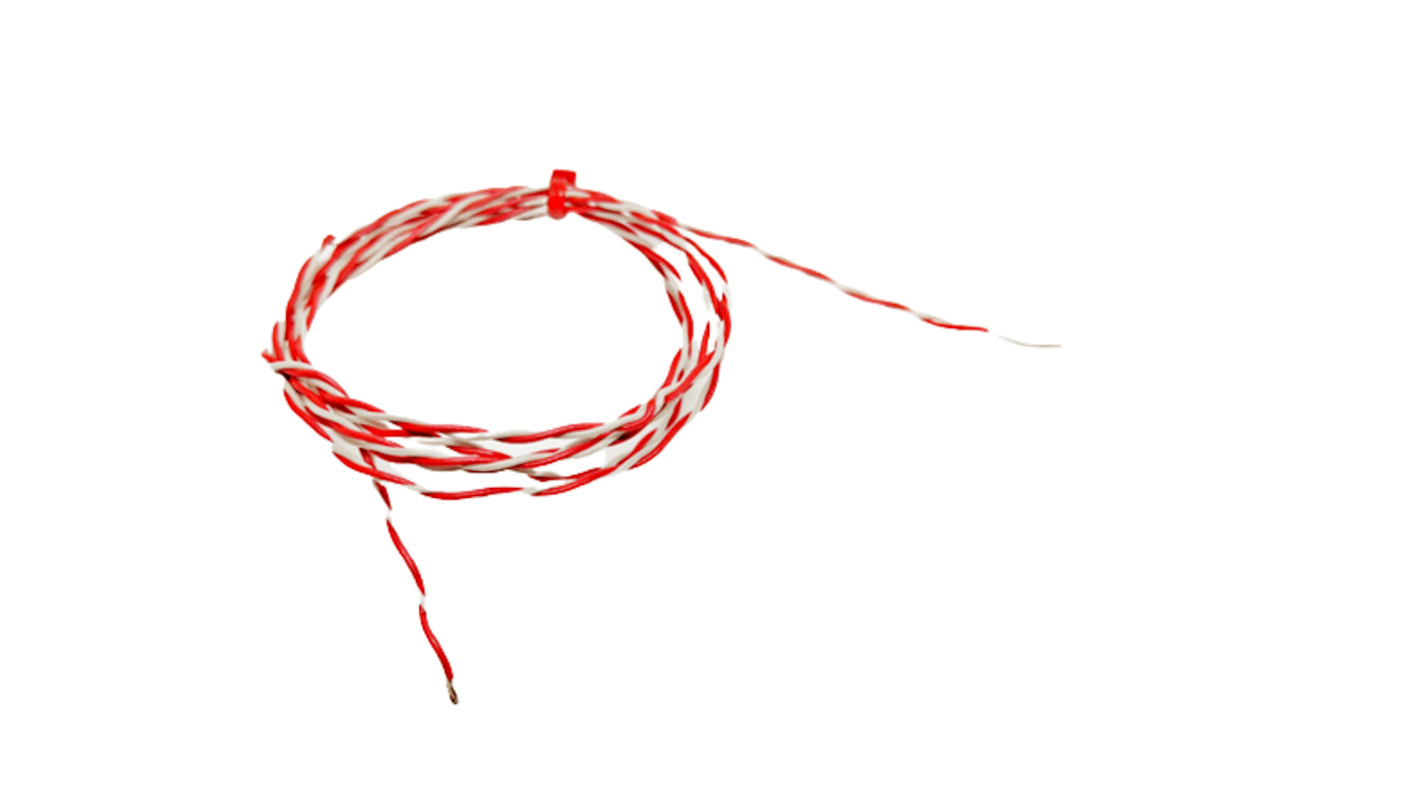 RS PRO Type K Exposed Junction Thermocouple 2m Length, 7/0.2mm Diameter → +250°C