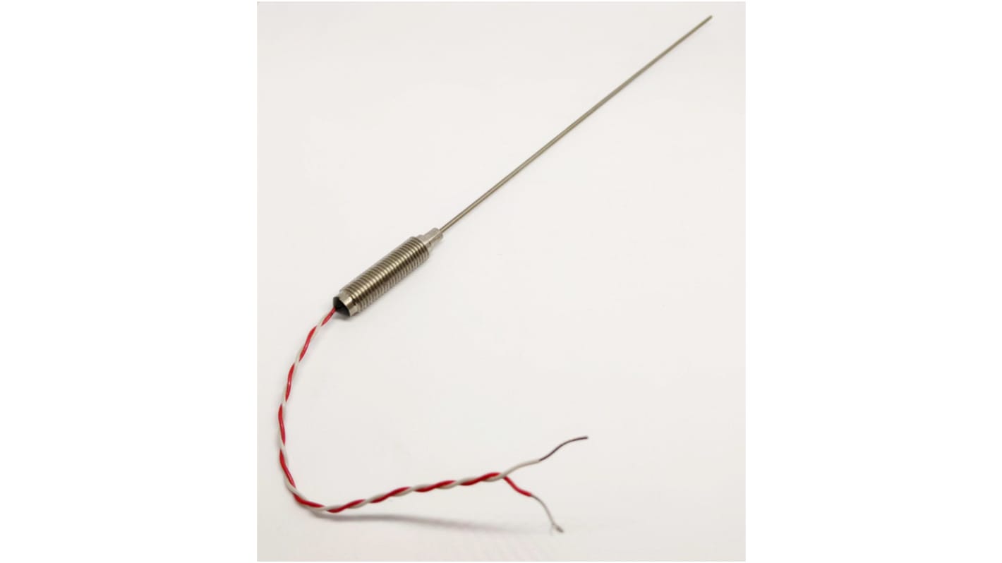 RS PRO Type K Mineral Insulated Thermocouple 250mm Length, 3mm Diameter → +1100°C