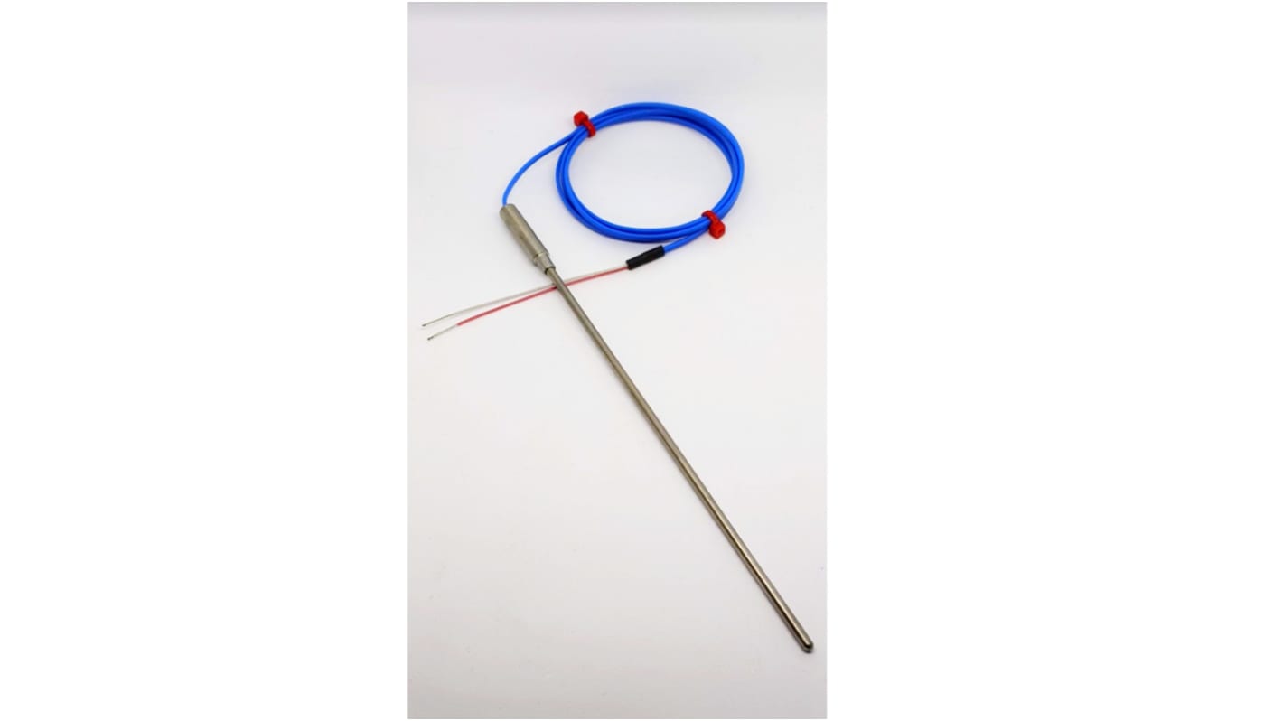 RS PRO Type K Mineral Insulated Thermocouple 150mm Length, 1mm Diameter → +750°C