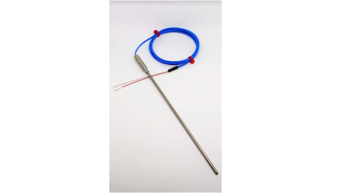 Thermocouple à isolation minérale RS PRO type K Ø 6mm, L 250mm, +1100°C max à Raccord dénudé