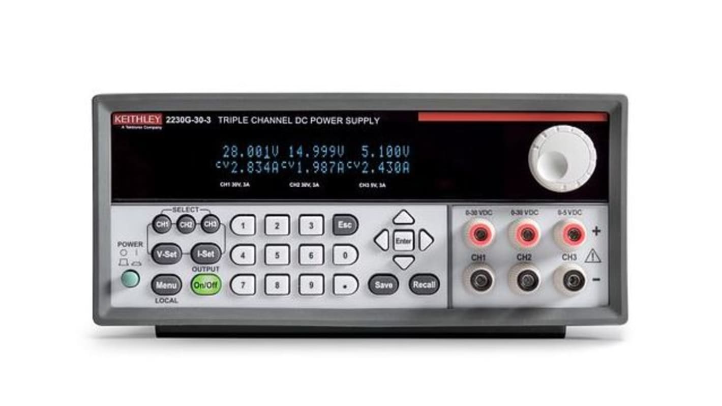 Keithley 2230 Series Bench Power Supply, 0 → 30V, 3A, 2-Output, 195W