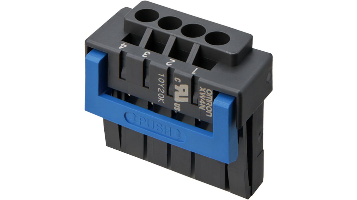 Omron 基板用端子台, 3.5mmピッチ , 1列, 4極
