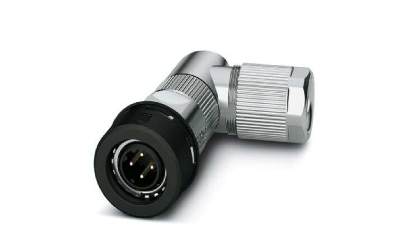 Phoenix Contact Circular Connector, 4 Contacts, Cable Mount, M12 Connector, Plug, IP65, IP67, SACC Series