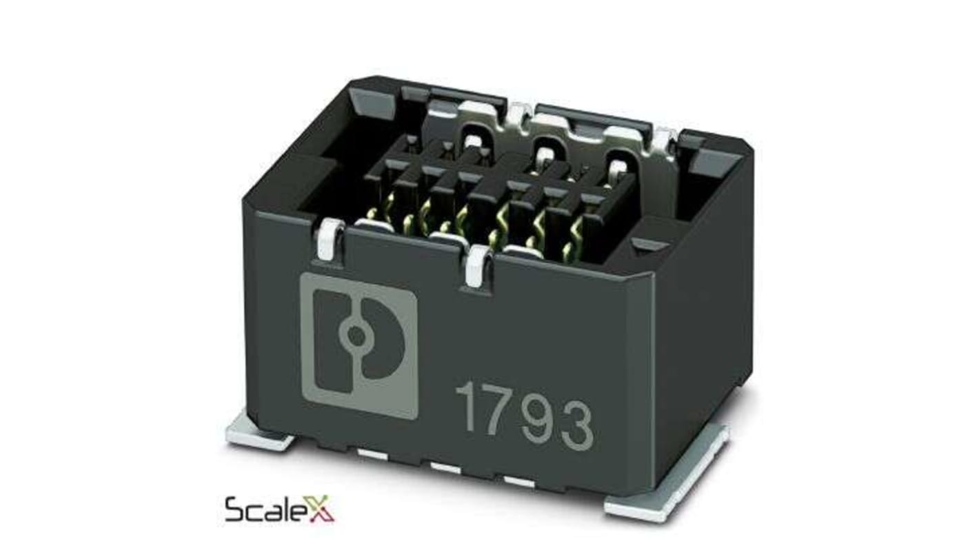 Phoenix Contact FP 0 8/ 52-FV-SH 4 85 Series Vertical Female Edge Connector, 52-Contacts, 0.8mm Pitch, 2-Row