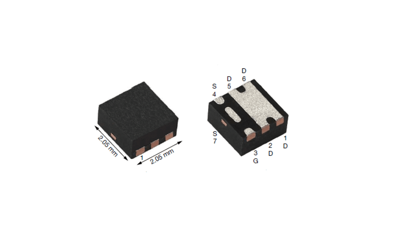 Vishay Pチャンネル MOSFET30 V 9 A 表面実装 パッケージPowerPAK SC-70