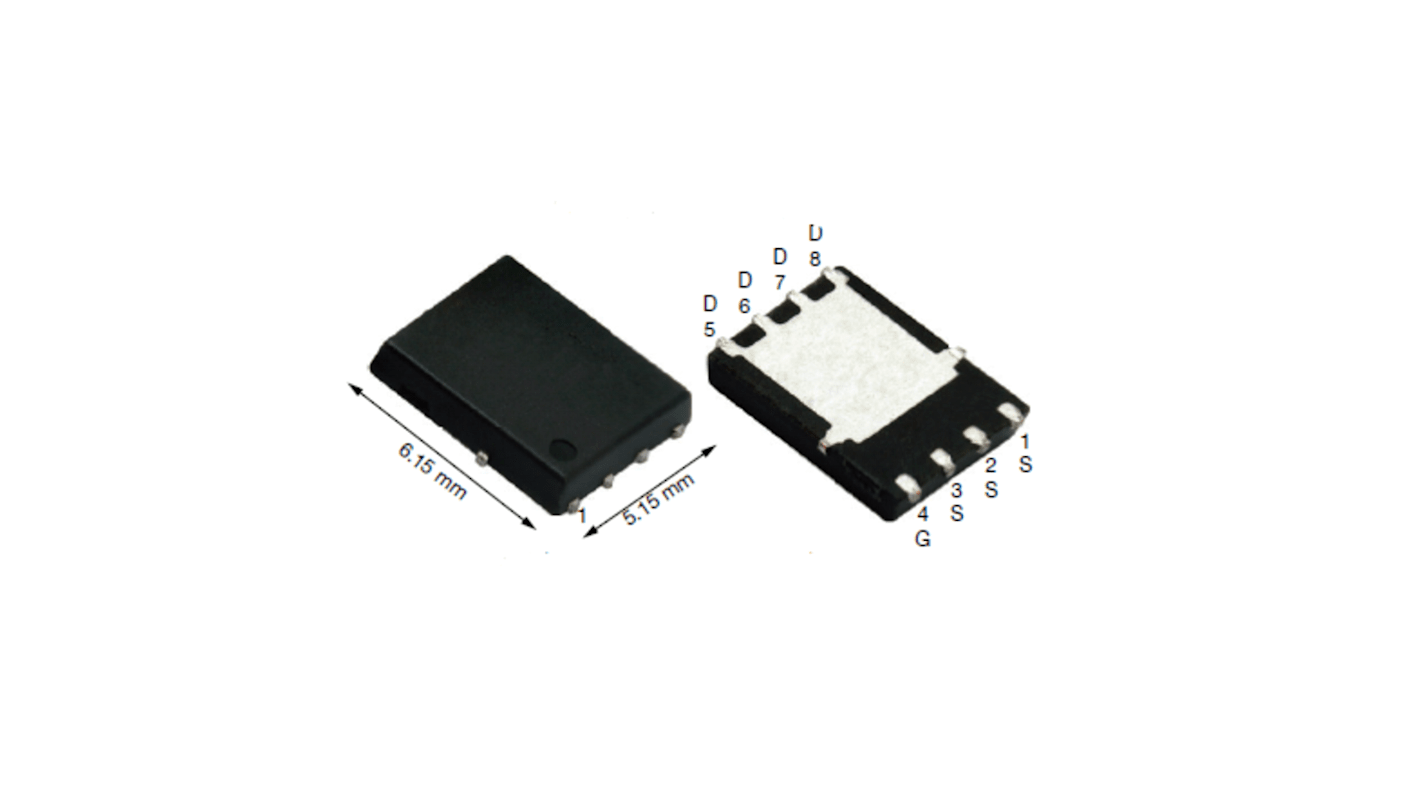 MOSFET Vishay, canale N, 52,1 A, PowerPAK SO-8, Montaggio superficiale