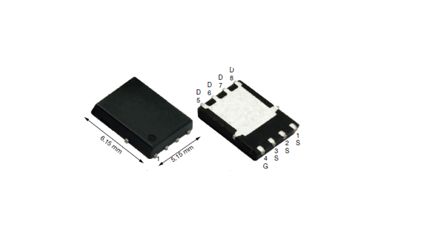 Vishay N沟道MOS管, Vds=80 V, 78.4 A, PowerPAK SO-8, 贴片安装, 8引脚