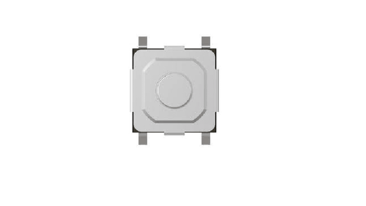 TE Connectivity Black Round Button Tactile Switch, SPST 50 mA Surface Mount