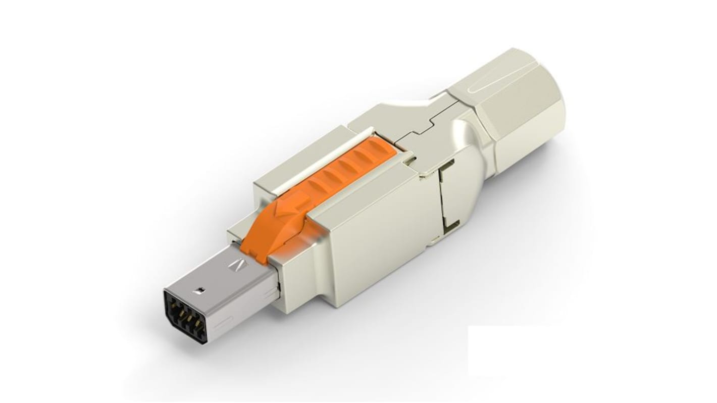 Connettore mini I/O TE Connectivity, Maschio, 8 vie, Montaggio su cavo