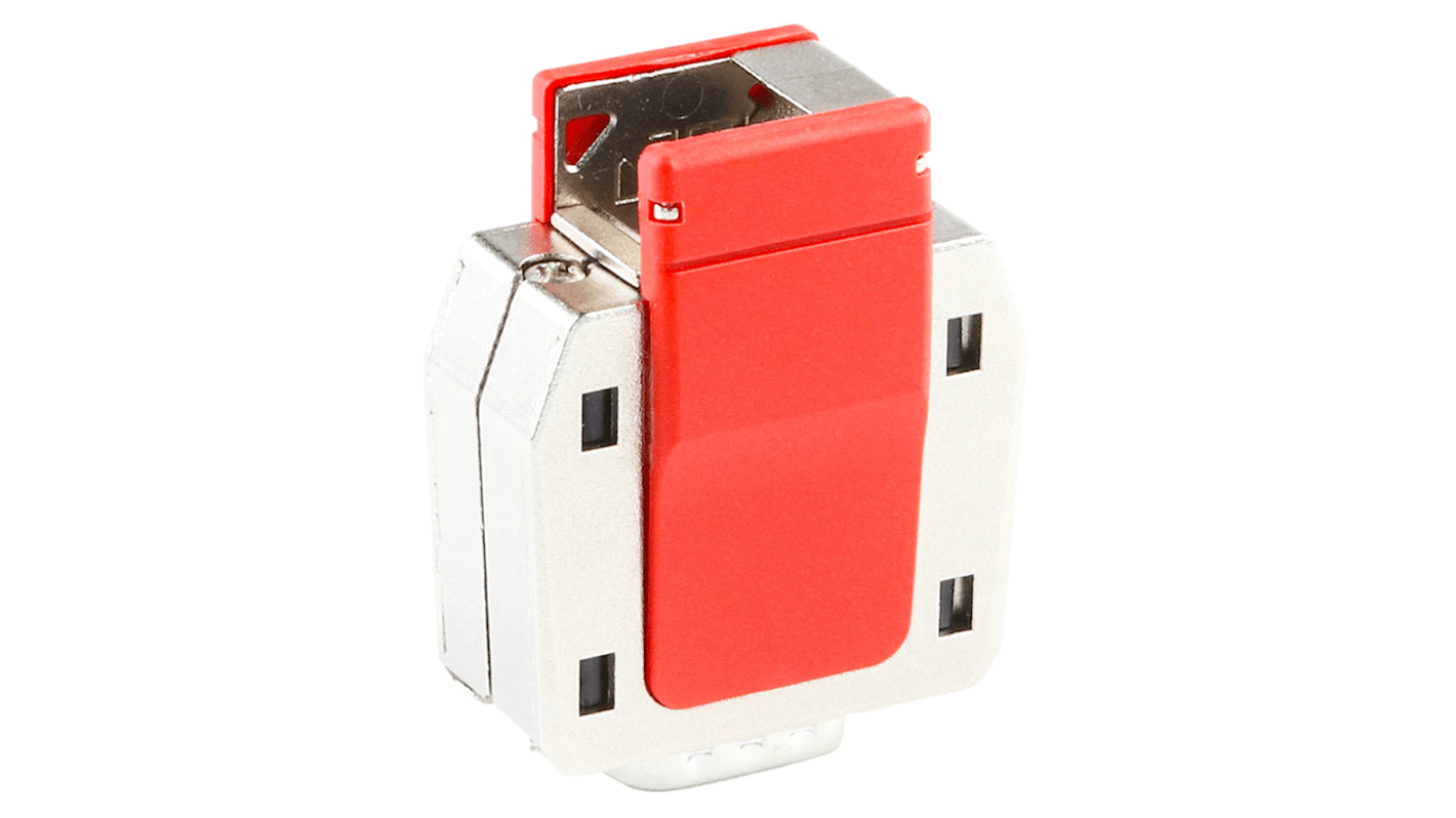 Molex 3针D-Sub外壳, 压铸锌壳体, 防水D-Sub连接器, 斜角，直向, S1尺寸, 红色, 213032系列